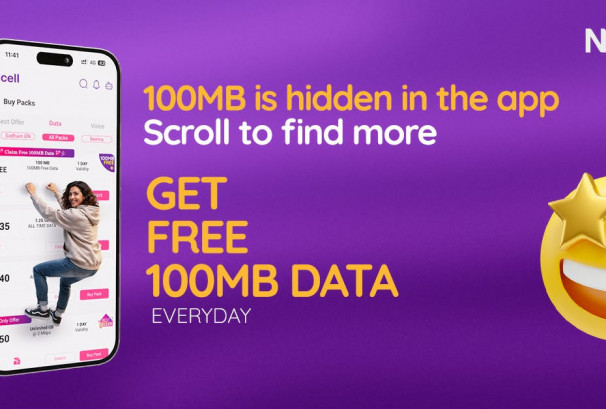 एनसेलले दैनिक १०० एमबी निःशुल्क डेटा दिने, हरेक हप्ता ५० जीबीसम्म जित्न सकिने
