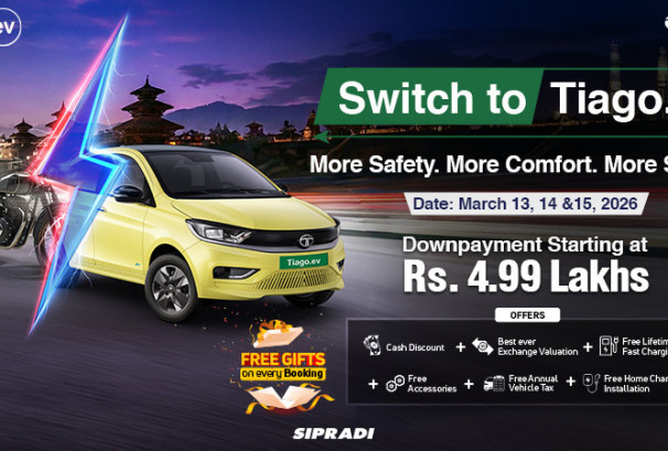 टाटा मोटर्सको ‘स्विच टु टियागो इभी’ एक्सचेन्ज क्याम्प, बाइक–स्कुटर साटेर टियागो इभी चढ्ने मौका