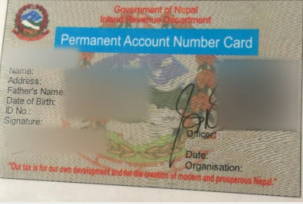 प्यान नम्बर लिनेको संख्या ७० लाख नाघ्यो, एक वर्षमा १.१८ लाख थपिए