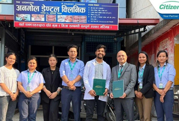 सिटिजन्स बैंकका ग्राहकले अनमोल डेण्टल हबमा छुट पाउने