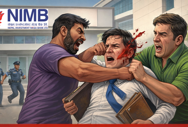 नेपाल इन्भेष्टमेन्ट मेगा बैंकका कर्मचारीमाथि कुटपिट, दोषीमाथि कारबाही नभए बैंक बन्द गर्ने युनियनको चेतावनी