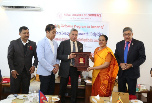 ब्यापार सहजीकरण एवं हवाईसेवा बिस्तारका लागि चेम्बरद्धारा श्रीलङ्काका  राजदूतसँग छलफल