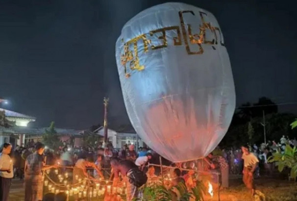 म्यानमारमा बौद्ध उत्सवका क्रममा प्याराग्लाइडरबाट बम आक्रमण, २४ जनाको मृत्यु
