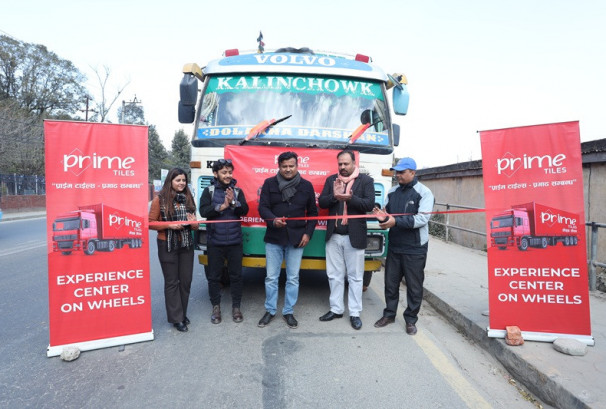 प्राइम टाइल्सको ‘अन ह्वील्स एक्सपेरियन्ससेन्टर’ औपचारिक रूपमा शुभारम्भ