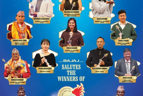 ‘२२ औँ एनएसजेएफ पल्सर स्पोर्ट्स अवार्ड २०२५’ सम्पन्न, दीपेन्द्रसिंह ऐरी र एरिका गुरुङ वर्षका उत्कृष्ट खेलाडी घोषित