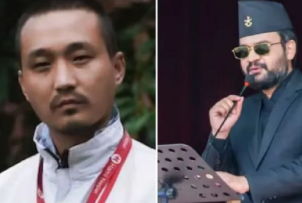 बालेन र सुधनविरूद्ध जाहेरी दिन प्रहरी परिसरमा अनेरास्ववियुको टोली