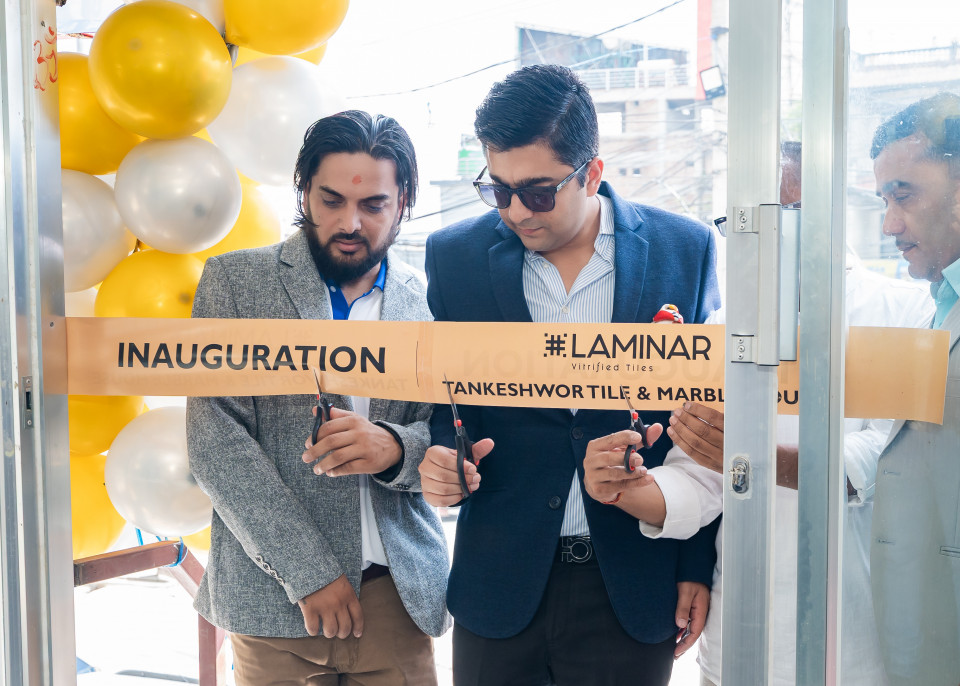 काठमाण्डौको कलंकीमा लेमिनार टायल्सको नयाँ डिलर शोरूम उद्घाटन