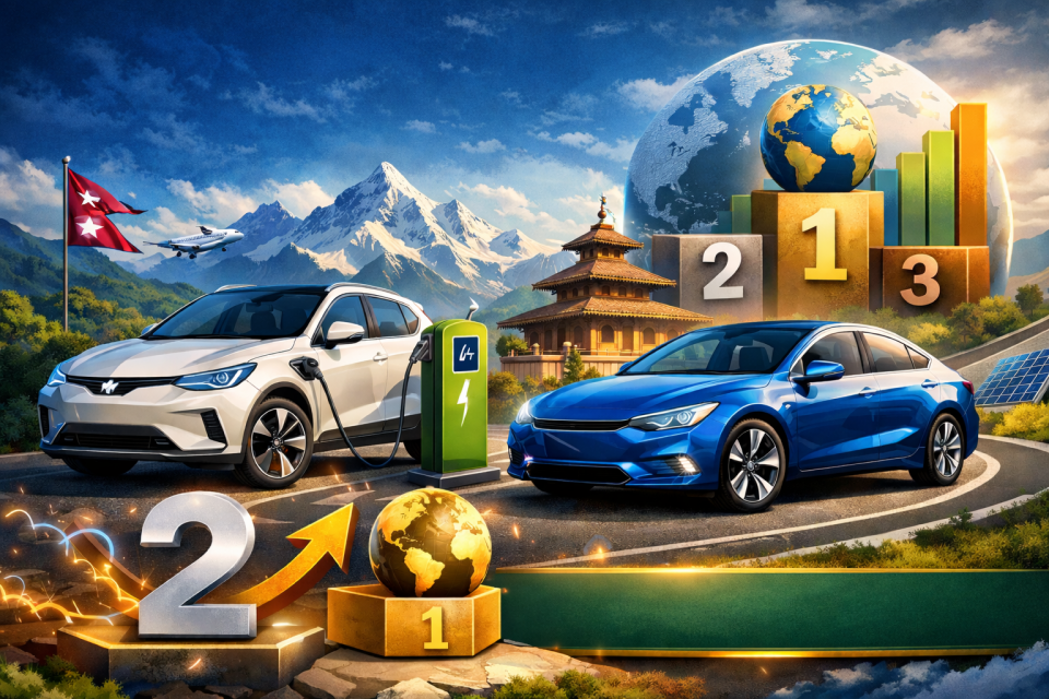 नेपाल विद्युतीय सवारी बिक्रीमा विश्वमा दोस्रो, हरित ऊर्जाको नयाँ कीर्तिमान !