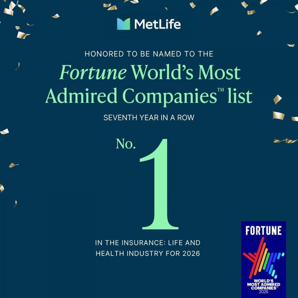 मेटलाइफ अग्रणी बीमा कम्पनीको रूपमा सम्मानित