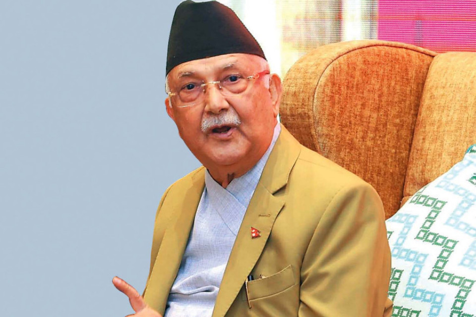 ओली अनुपस्थित, बधाई अनलाइन