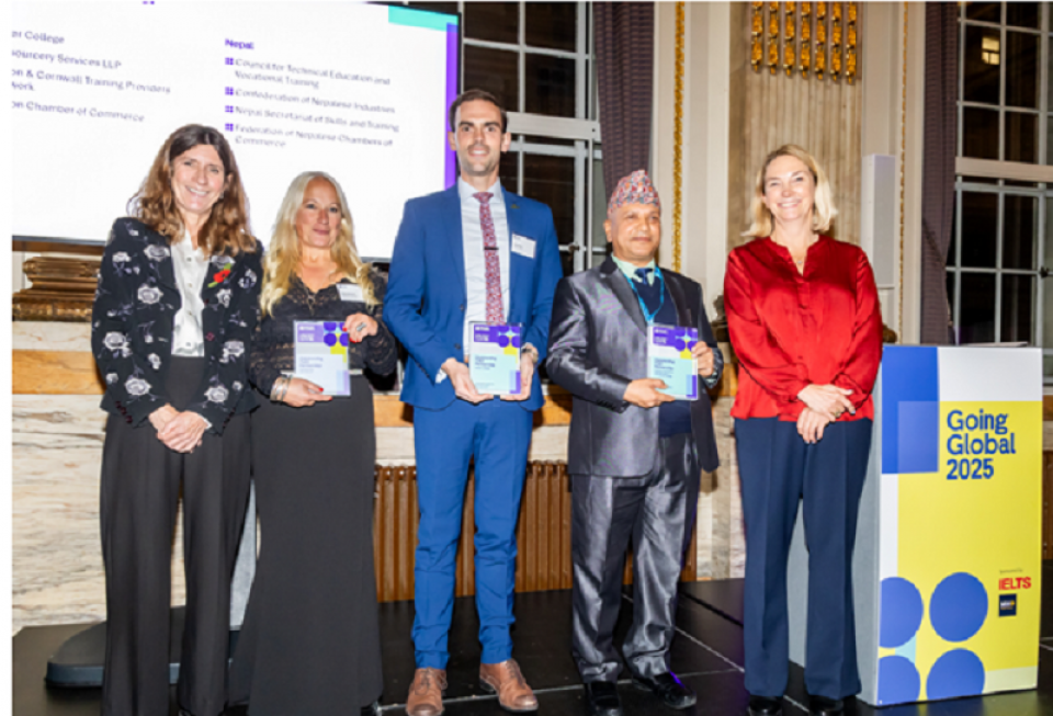 बेलायत–नेपाल साझेदारीलाई ब्रिटिस काउन्सिल गोइङ ग्लोवल पार्टनरसीप अवार्ड