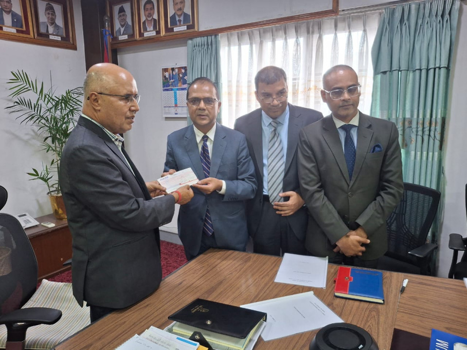 भौतिक पूर्वाधारण पुनर्निमाण कोषमा निफ्राको एक करोड सहयोग