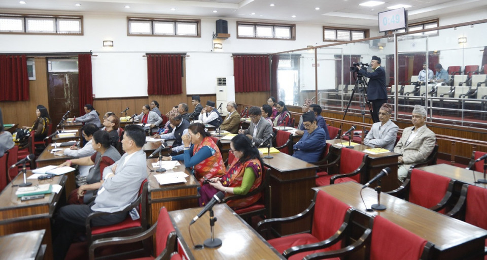 राष्ट्रियसभामा चुनाव केन्द्रित बहस, दुई विधेयक अघि बढ्दै