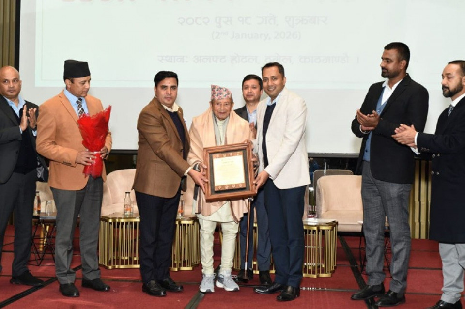 रेमिटर्स एसोसिएसनद्वारा नवराज घिमिरेलाई सम्मान