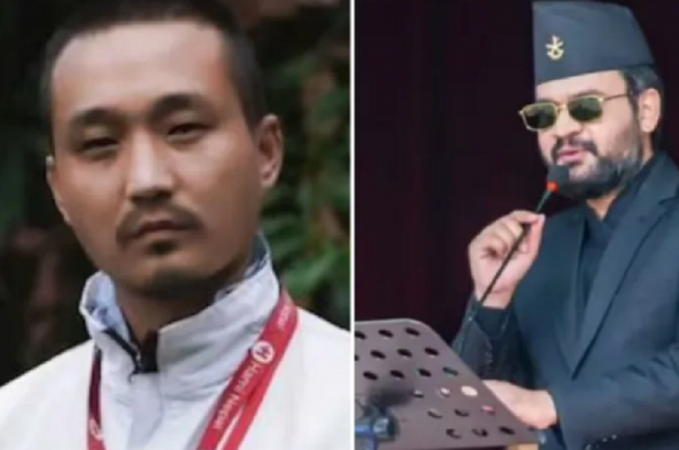 बालेन र सुधनविरूद्ध जाहेरी दिन प्रहरी परिसरमा अनेरास्ववियुको टोली