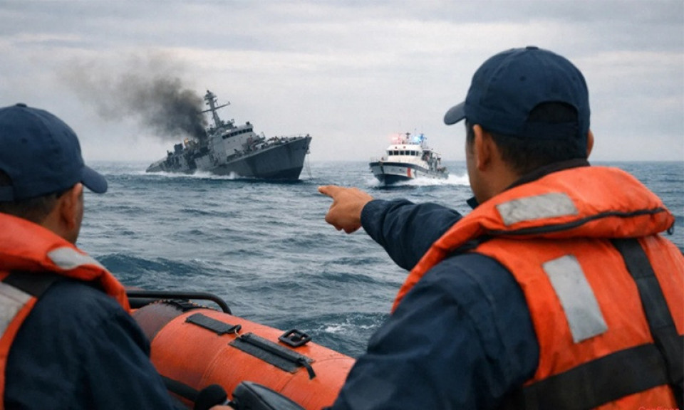 इरानी नौसैनिक जहाज श्रीलंका नजिक डुब्दै, उद्धार कार्य जारी